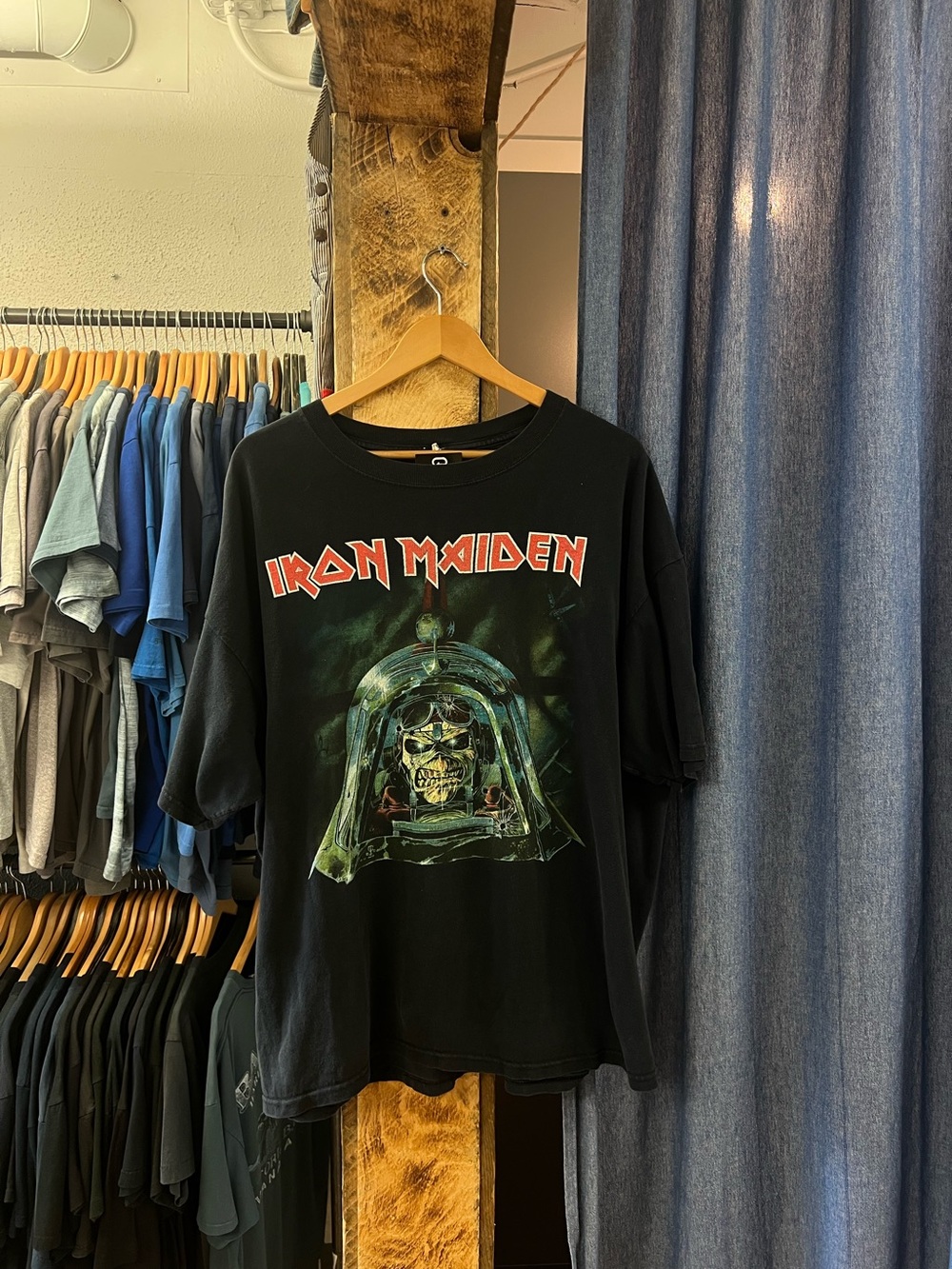 Vintage Iron Maiden World Tour 08 Black Graphic T-shirt